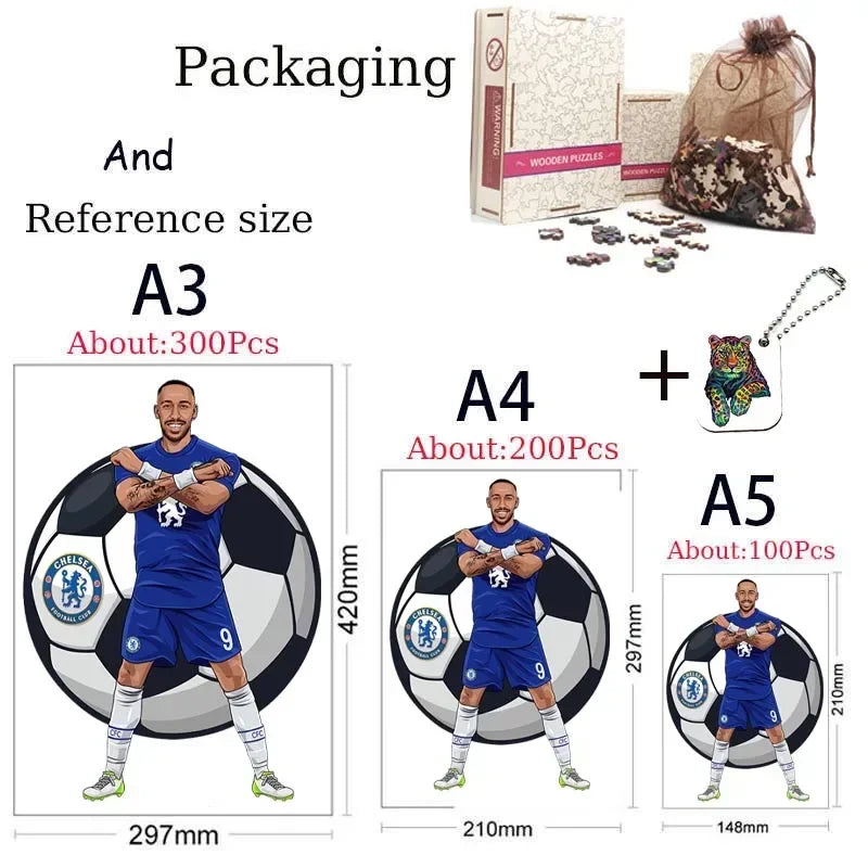 Football Player Wooden Puzzle