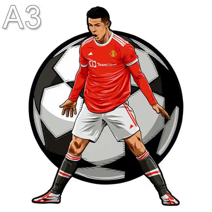 Wooden Football Sports Stars Puzzle