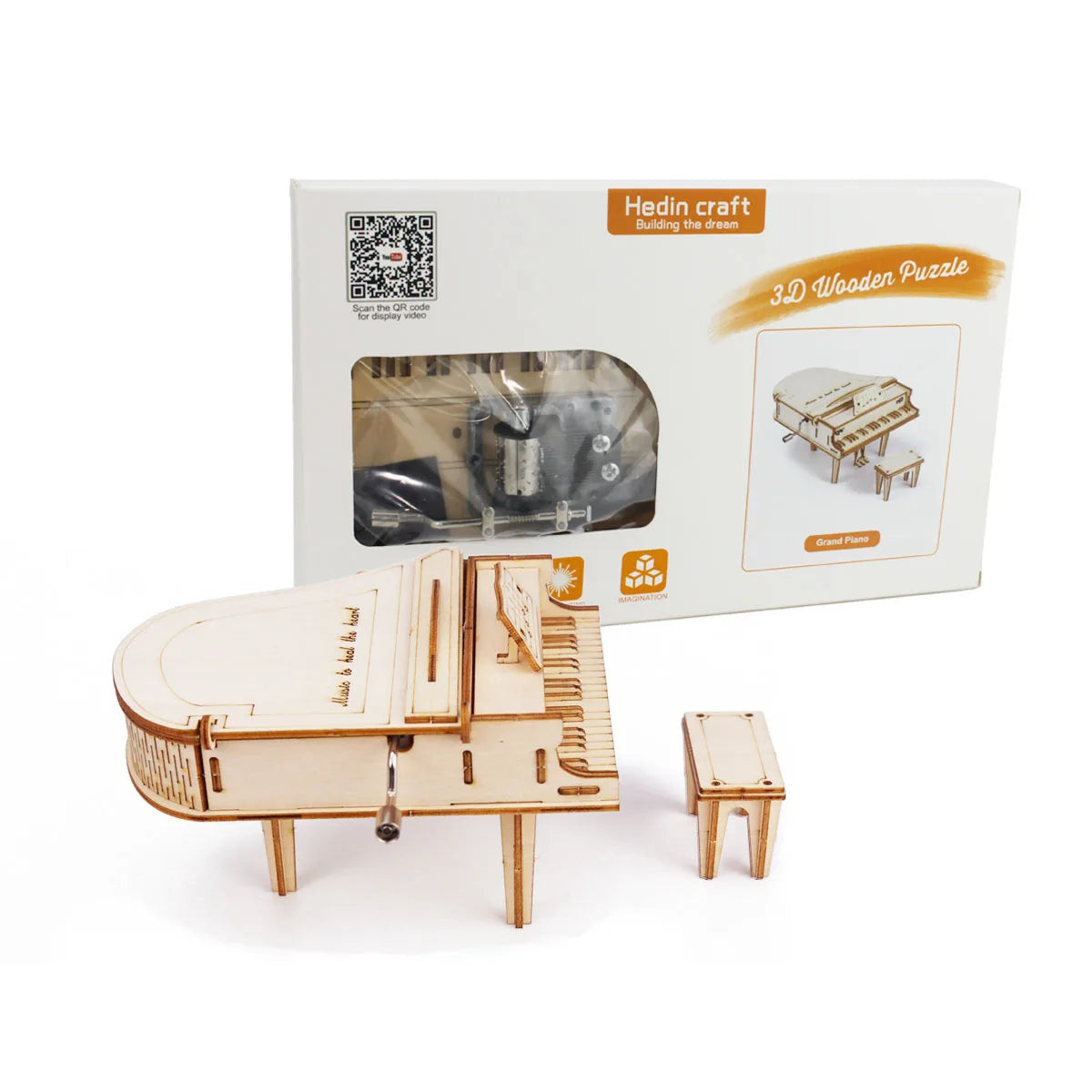 Piano Music Box Wooden 3D Puzzle